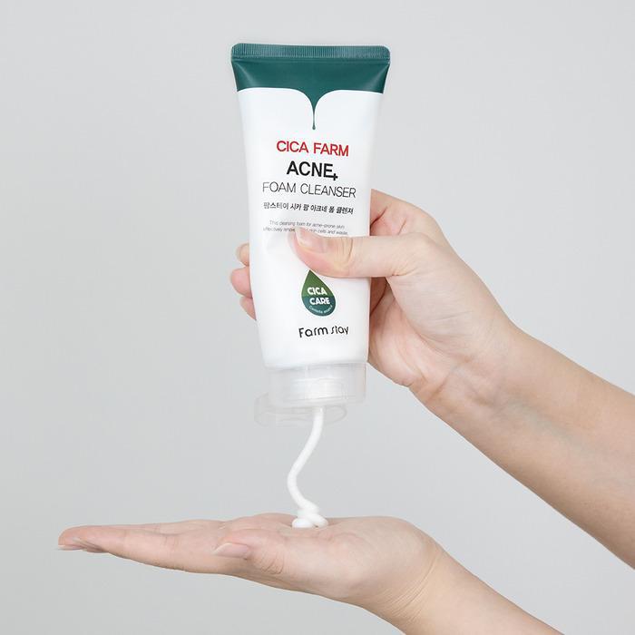 [Farmstay] Cica Farm Acne Foam Cleanser 180ml image 2