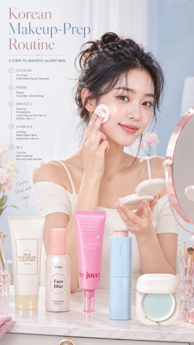 Korean Makeup Prep Routine for Smooth, Non-Cakey Base image 1