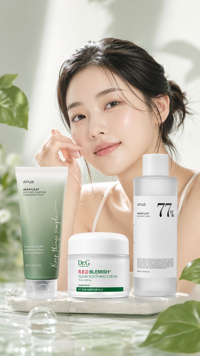 Anua Heartleaf & Dr.G Redness Soothing Barrier Trio image 1