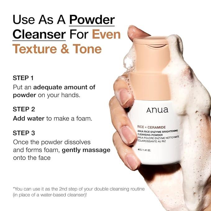 [Anua] Rice Enzyme Brightening Cleansing Powder 40g image 4
