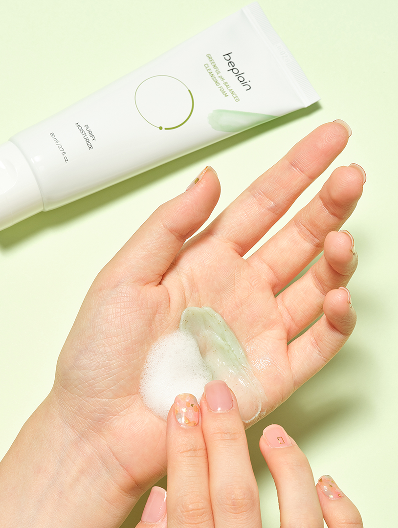 [beplain] Mung Bean pH-Balanced Cleansing Foam 80ml image 4