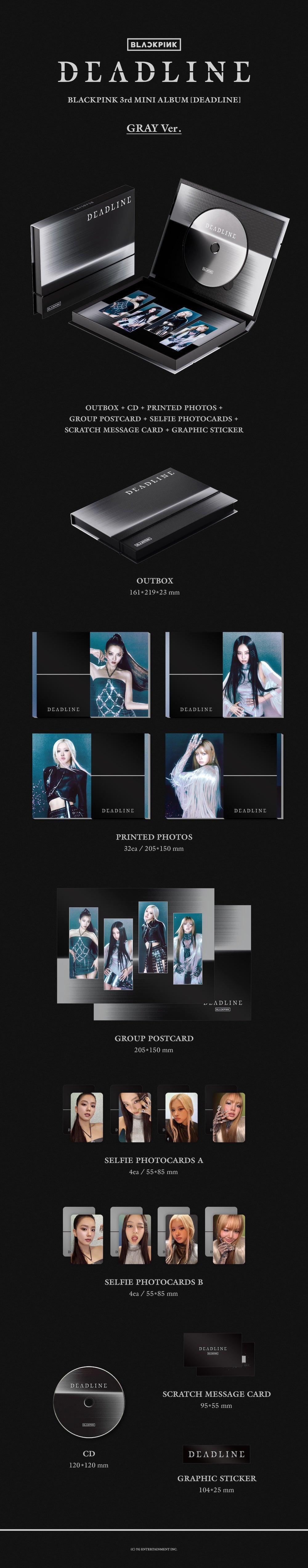 [BLACKPINK] BLACKPINK 3rd MINI ALBUM [DEADLINE] GRAY Ver. image 4