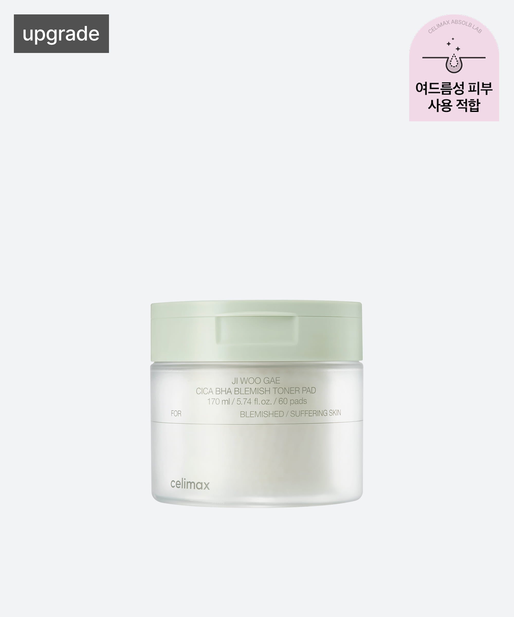 [celimax] Ji Woo Gae Cica BHA Blemish Toner Pad 60pad image 2