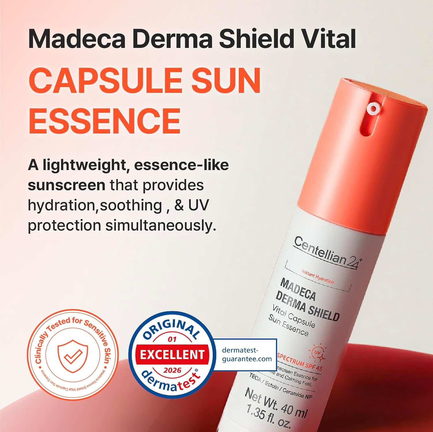 [Centellian24] Madeca Derma Shield Vital Capsule Sun Essence (OTC) 40ml image 4