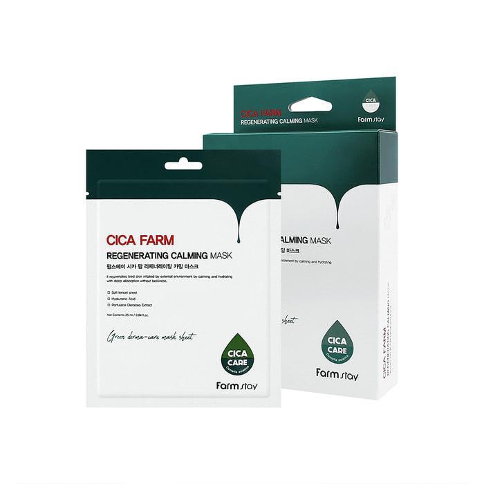 [Farmstay] Cica Farm Regenerating Calming Mask 25ml*10pcs image 1