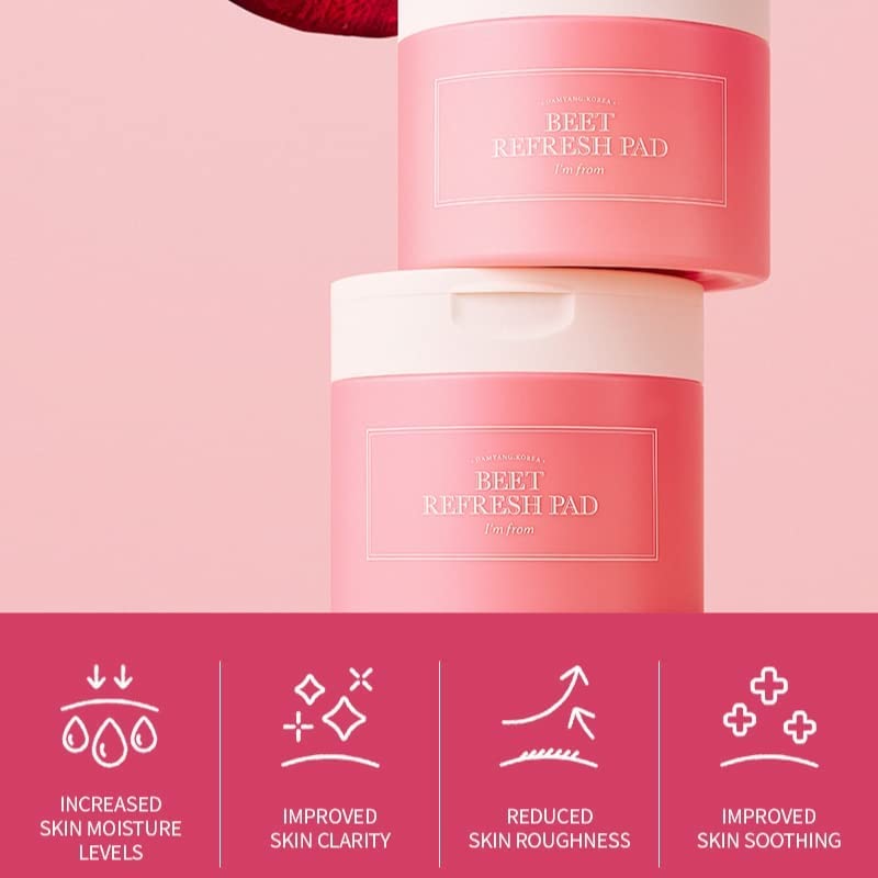 [ImFrom] Beet Refresh Pad - 60 Sheets image 2