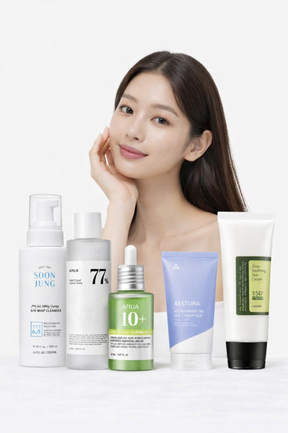 Korean Skincare Routine for Acne and Breakouts- Dry Skin