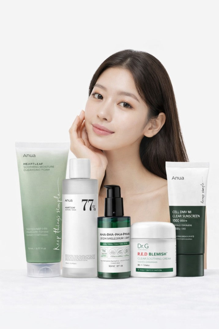 Korean Skincare Routine for Acne and Breakouts- Oily Skin image 1