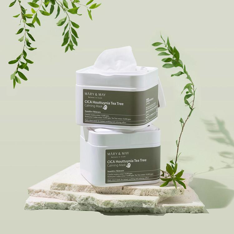 [Mary&May] Cica Houttuynia cordata Tea Tree Calming Mask Pack - 30 sheets image 6