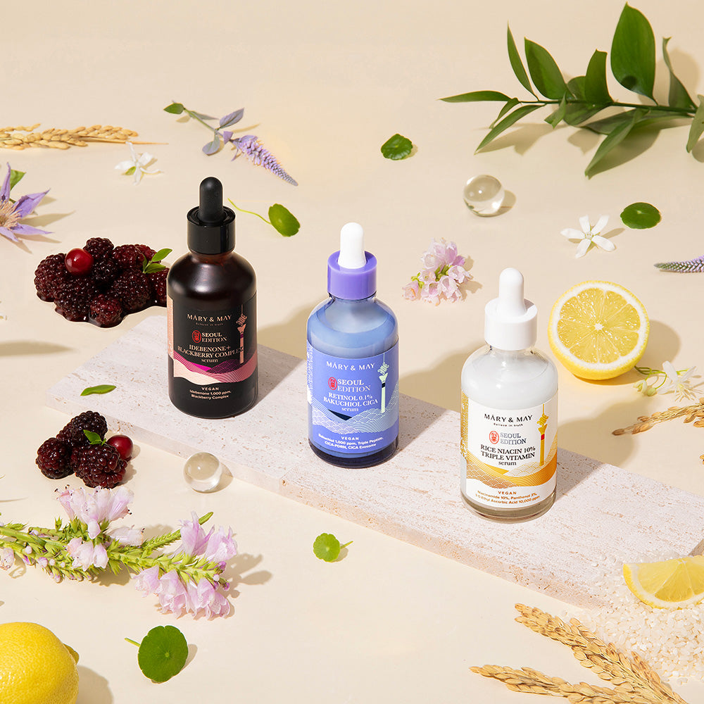 Mary&May Triple Serum Set - Idebenone, Rice Niacin & Retinol Bakuchiol image 5