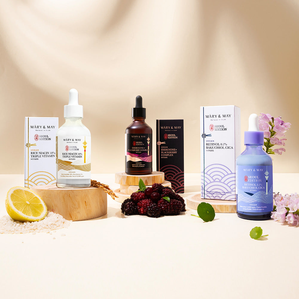 Mary&May Triple Serum Set - Idebenone, Rice Niacin & Retinol Bakuchiol image 7