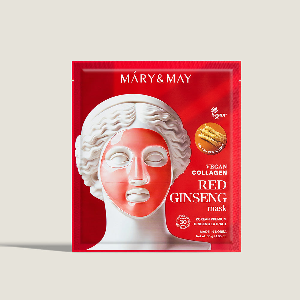 [Mary&May] Vegan Collagen Red Ginseng Mask (30g x4) image 5