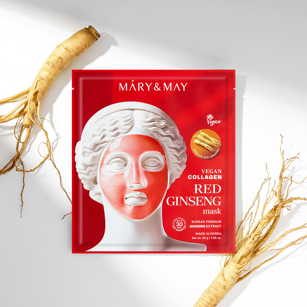 [Mary&May] Vegan Collagen Red Ginseng Mask (30g x4) image 6