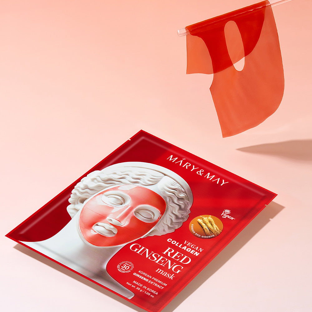 [Mary&May] Vegan Collagen Red Ginseng Mask (30g x4) image 7