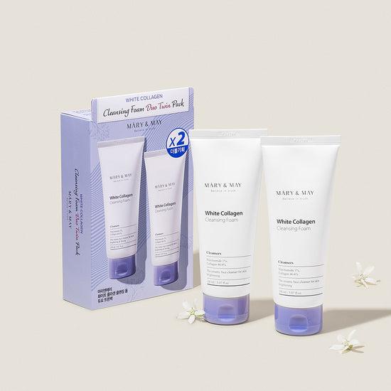 [Mary&May] White Collagen Cleansing Foam Duo Twin Pack (150ml x2) image 2