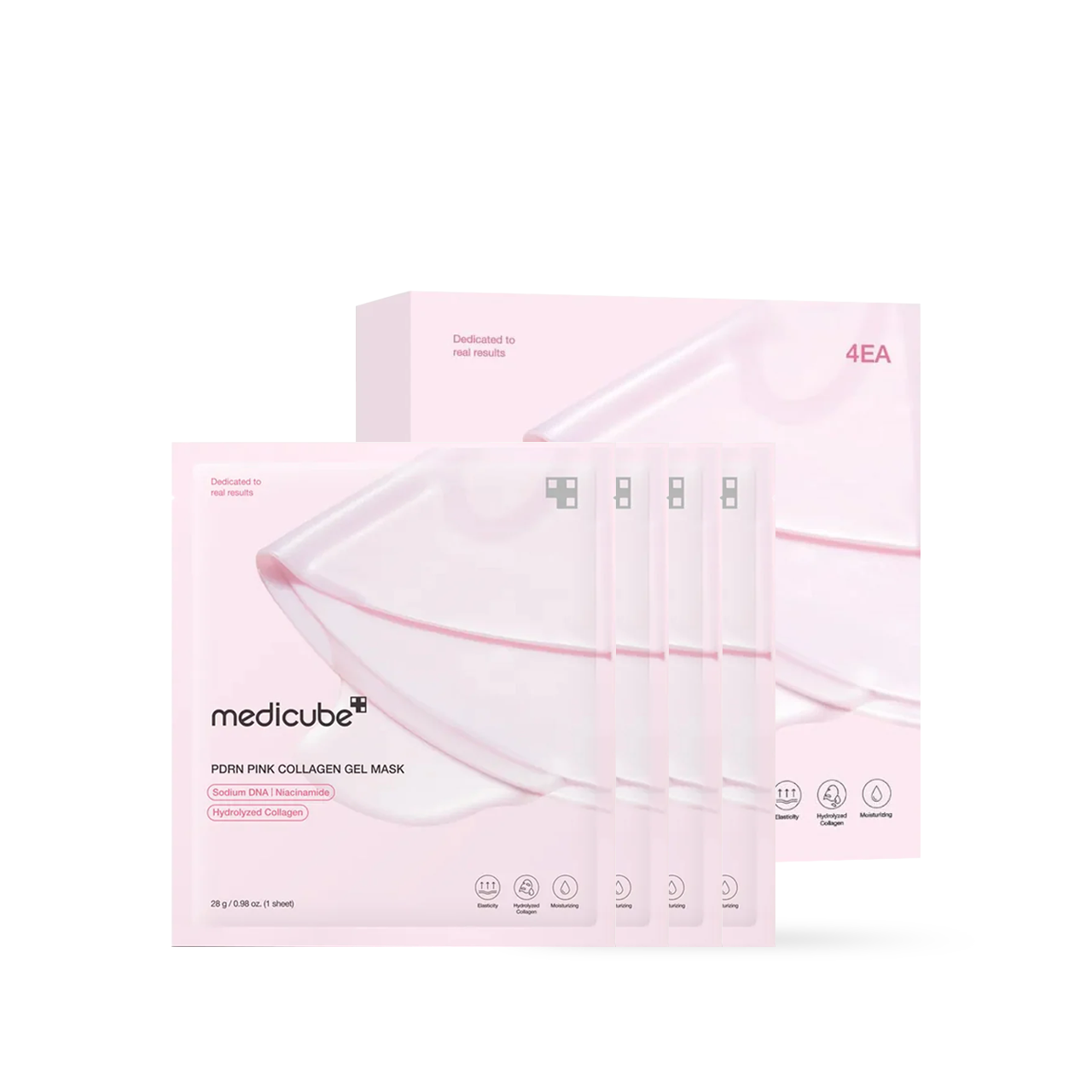 [Medicube] PDRN Pink Collagen Gel Mask 4EA image 1
