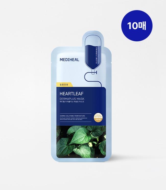 [Mediheal] Derma Plus Heartleaf Mask 10ea image 1