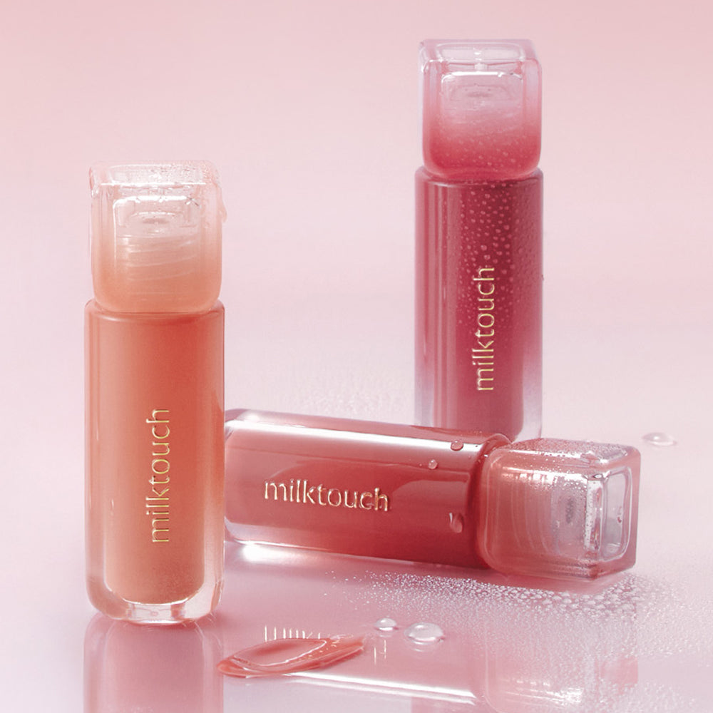 [milktouch] Dew Stain Sheer Lip Gloss 02 Bubbly Pink 4g image 4