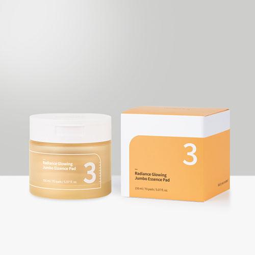 [Numbuzin] No.3 Radiance Glowing Jumbo Essence Pad 70Pads 150ml image 4