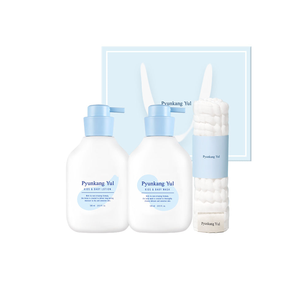 [PyunkangYul] Kids & Baby Line Gift Set 590ml*2+guaze image 4