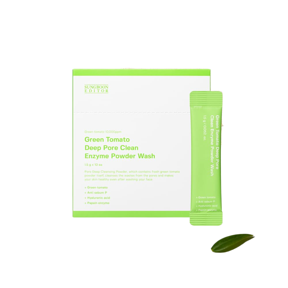 [Sungboon Editor] Green Tomato Deep Pore Clean Enzyme Powder Wash 1.5gX10ea image 1