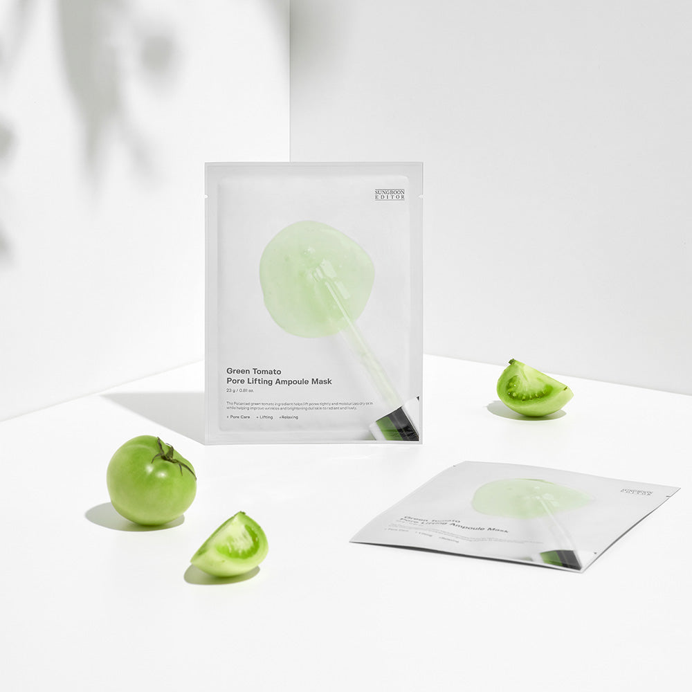 [SUNGBOON EDITOR] Green Tomato Pore Lifting Ampoule Mask 23g*10pcs image 3