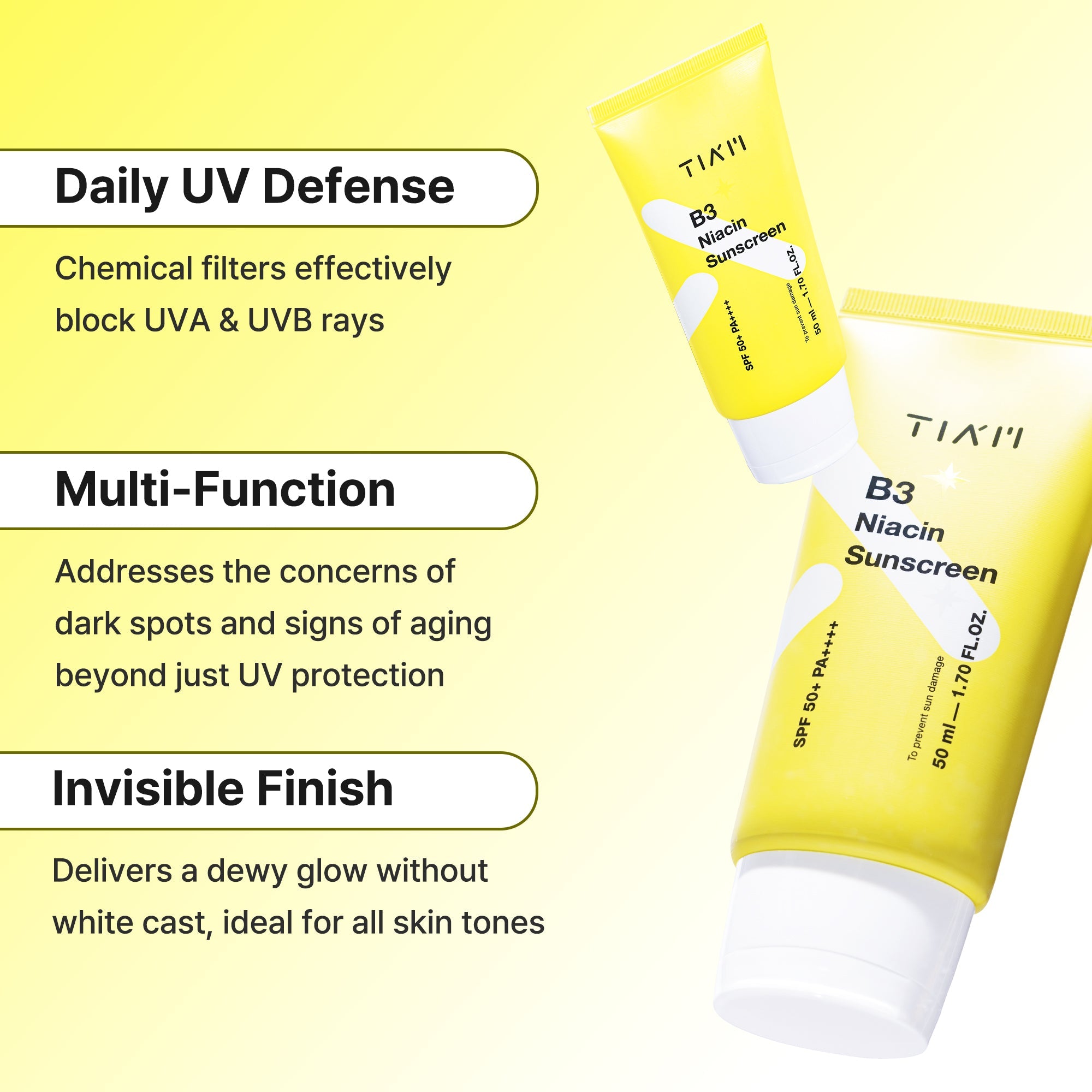 [Tiam] B3 Niacin Sunscreen 50ml image 5