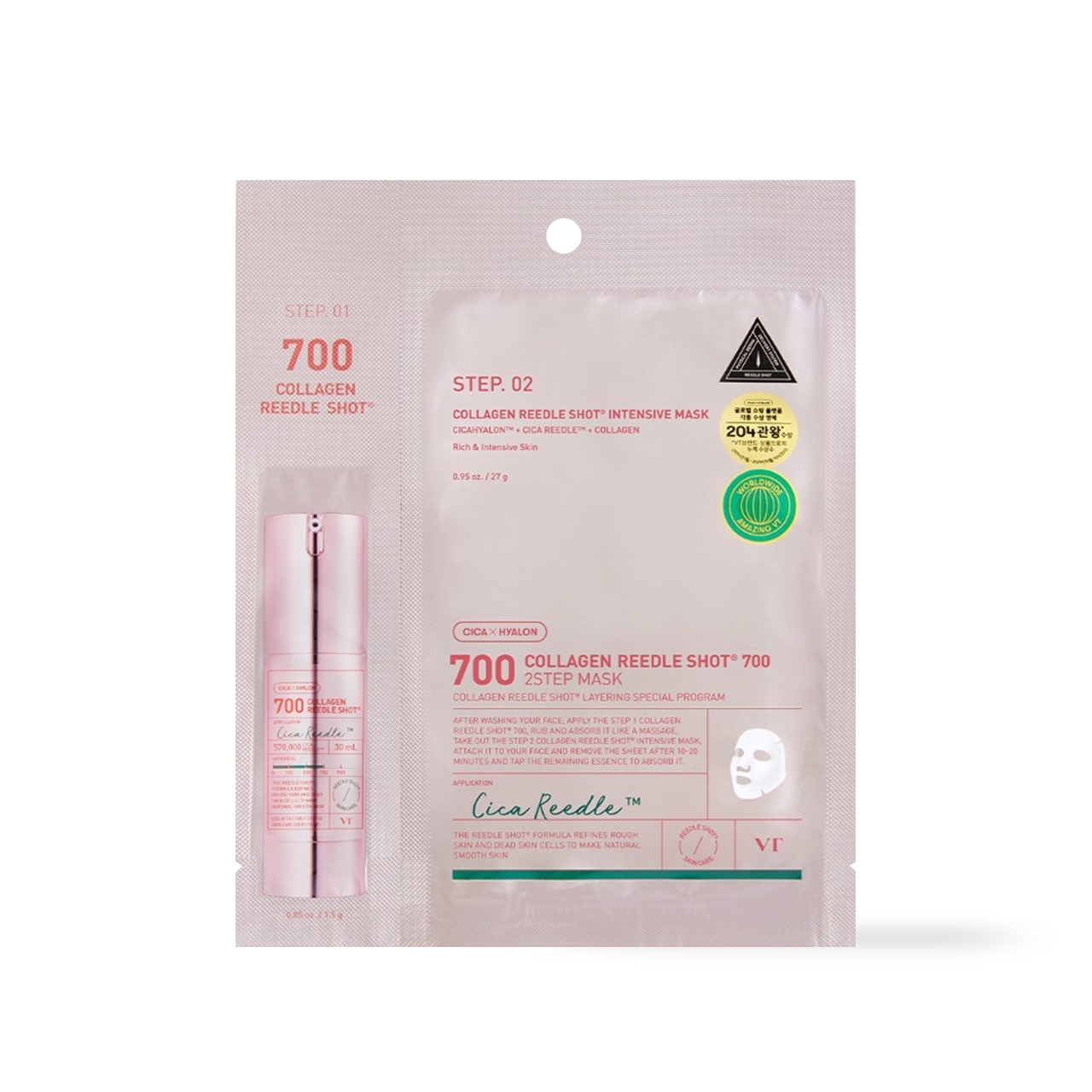 [VT Cosmetics] COLLAGEN Reedles Shot 700hL 2 STEP MASK image 2
