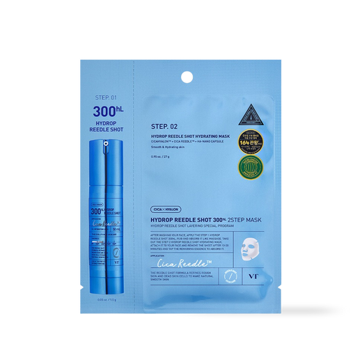 [VT Cosmetics] HYDROP Reedles Shot 300hL 2 STEP MASK