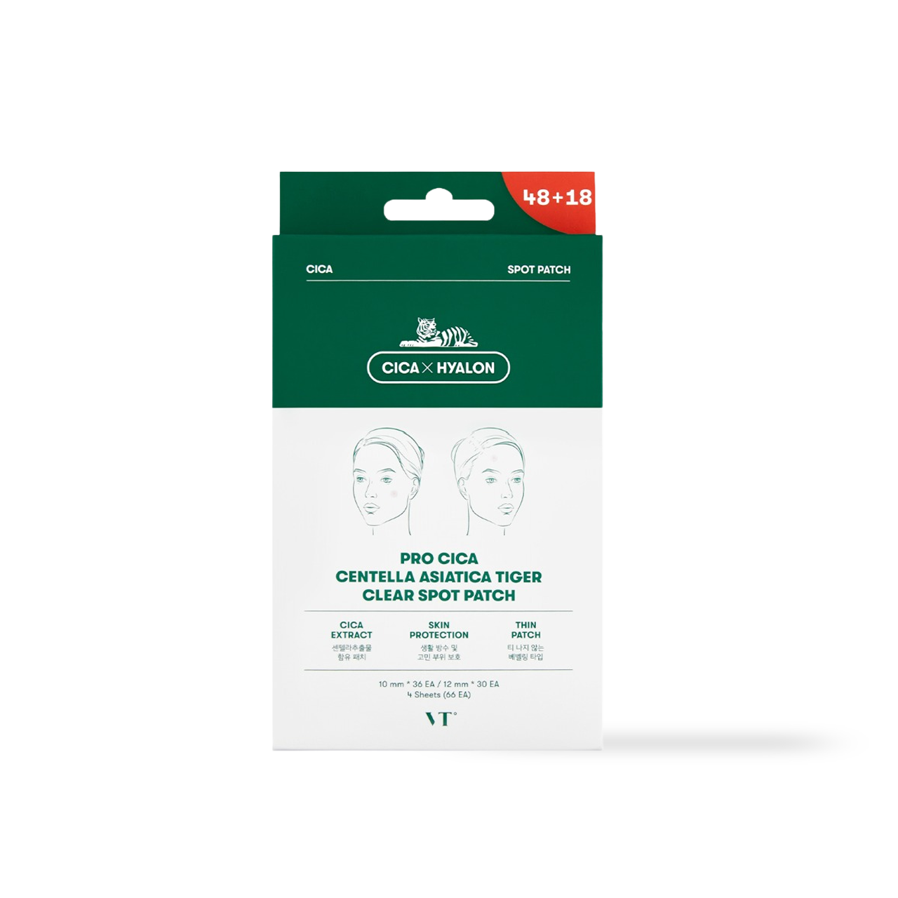 [VT Cosmetics] PRO CICA Centella Asiatica Tiger Clear Spot Patch 66ea image 1
