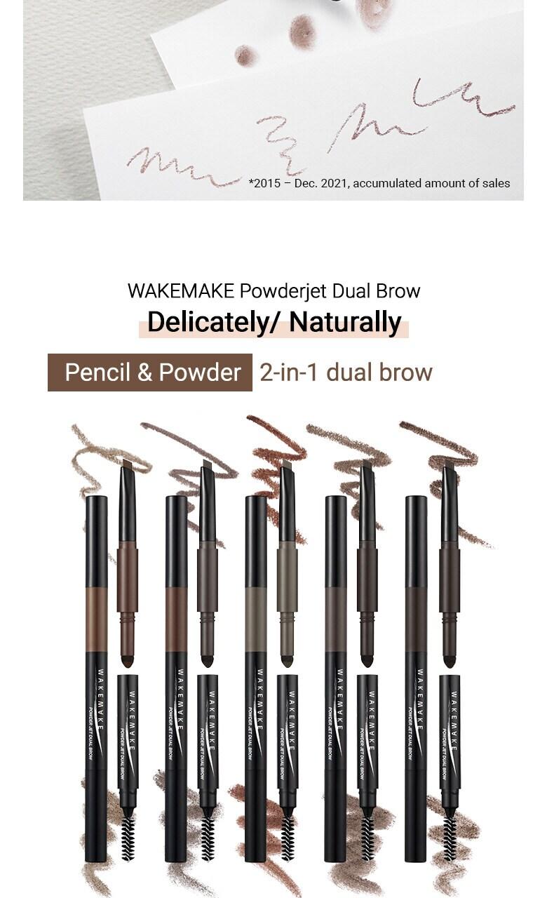 [WAKEMAKE] Powder Jet Dual Brow 0.75g - #08 Ash Brown image 3