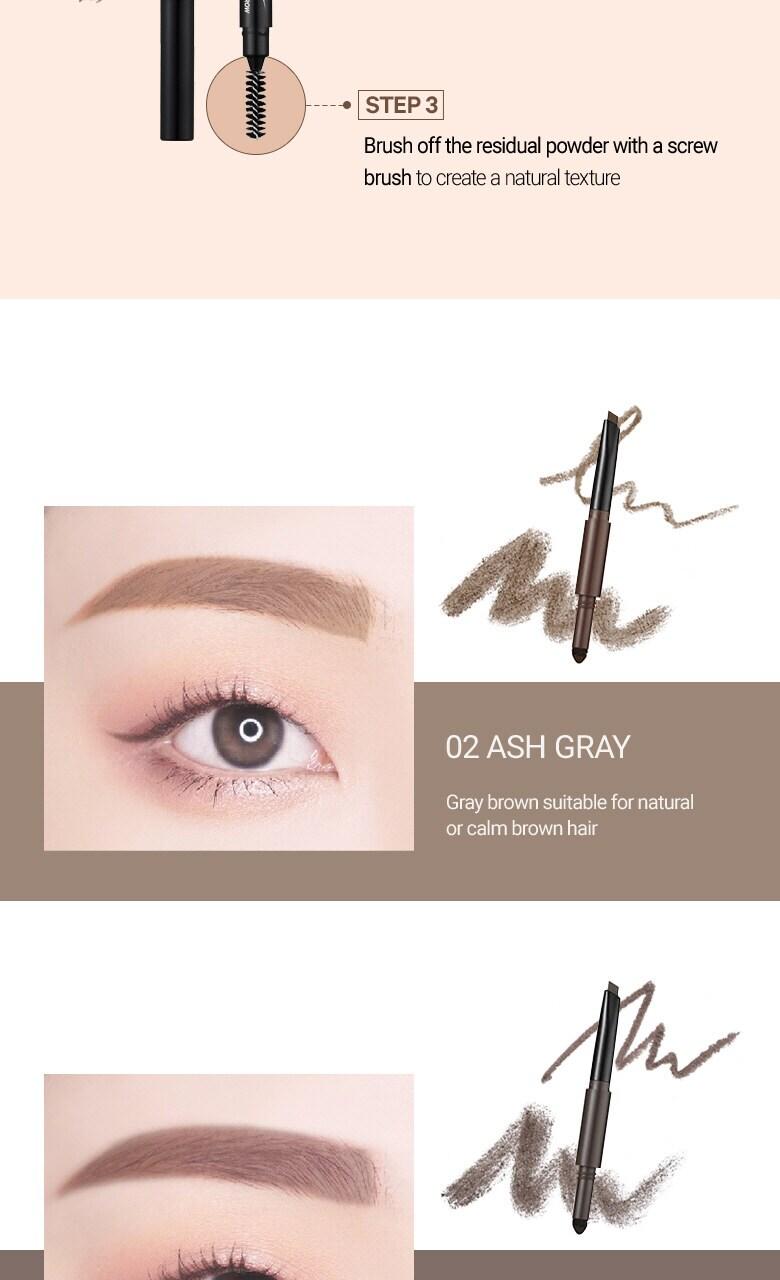 [WAKEMAKE] Powder Jet Dual Brow 0.75g - #09 Gray Brown image 6